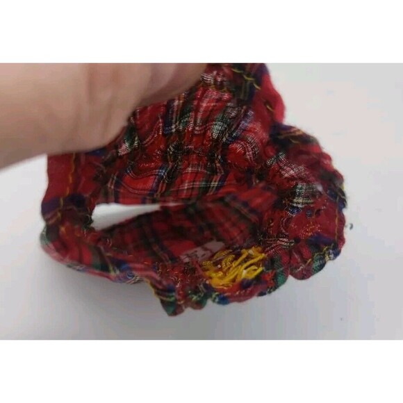 Vintage 1980 My First Barbie Strapless Red Plaid Dress #1913 Mattel Doll Fashion - Picture 4 of 6